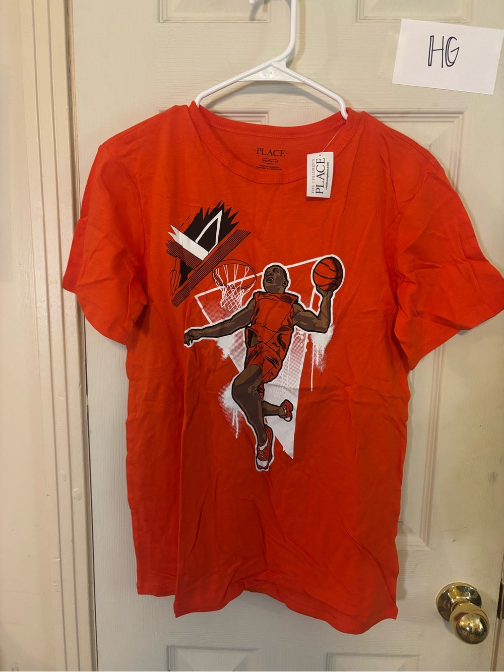 Place Orange Basketball Graphic Tee for Kids